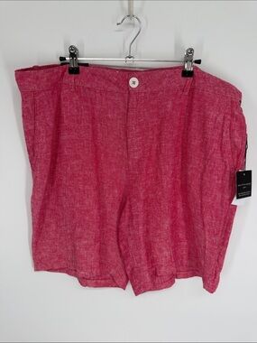 Saks 5th Ave Linen Shorts Men’s Size 36 NWT Red